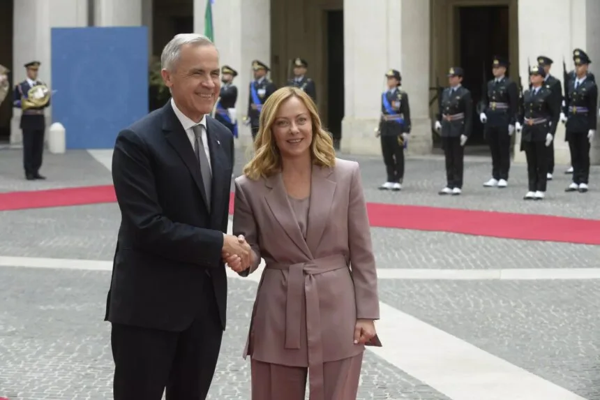Mark Carney e Giorgia Meloni