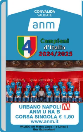 Anm lancia biglietto celebrativo del quarto scudetto del Napoli 2 ANM Napoli quarto scudetto