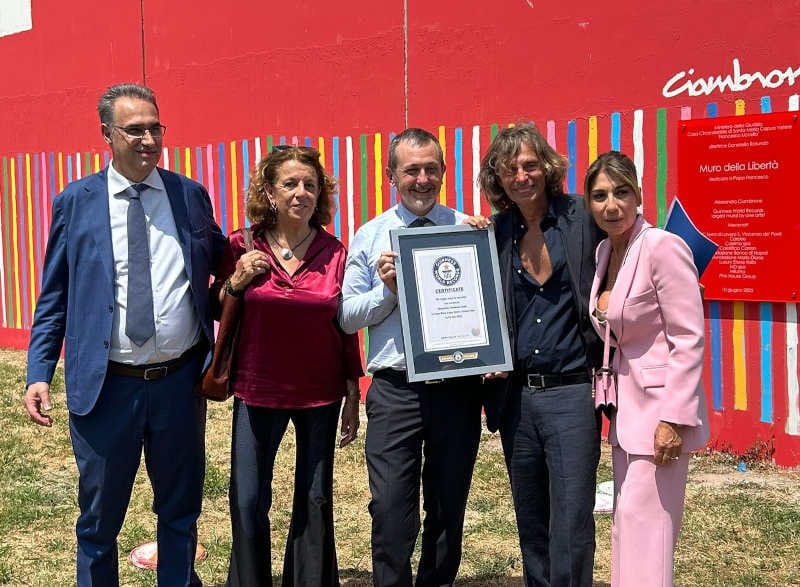 Inaugurato Libertà, il murale da Guinness World Record 2 il murale da Guinness World Record